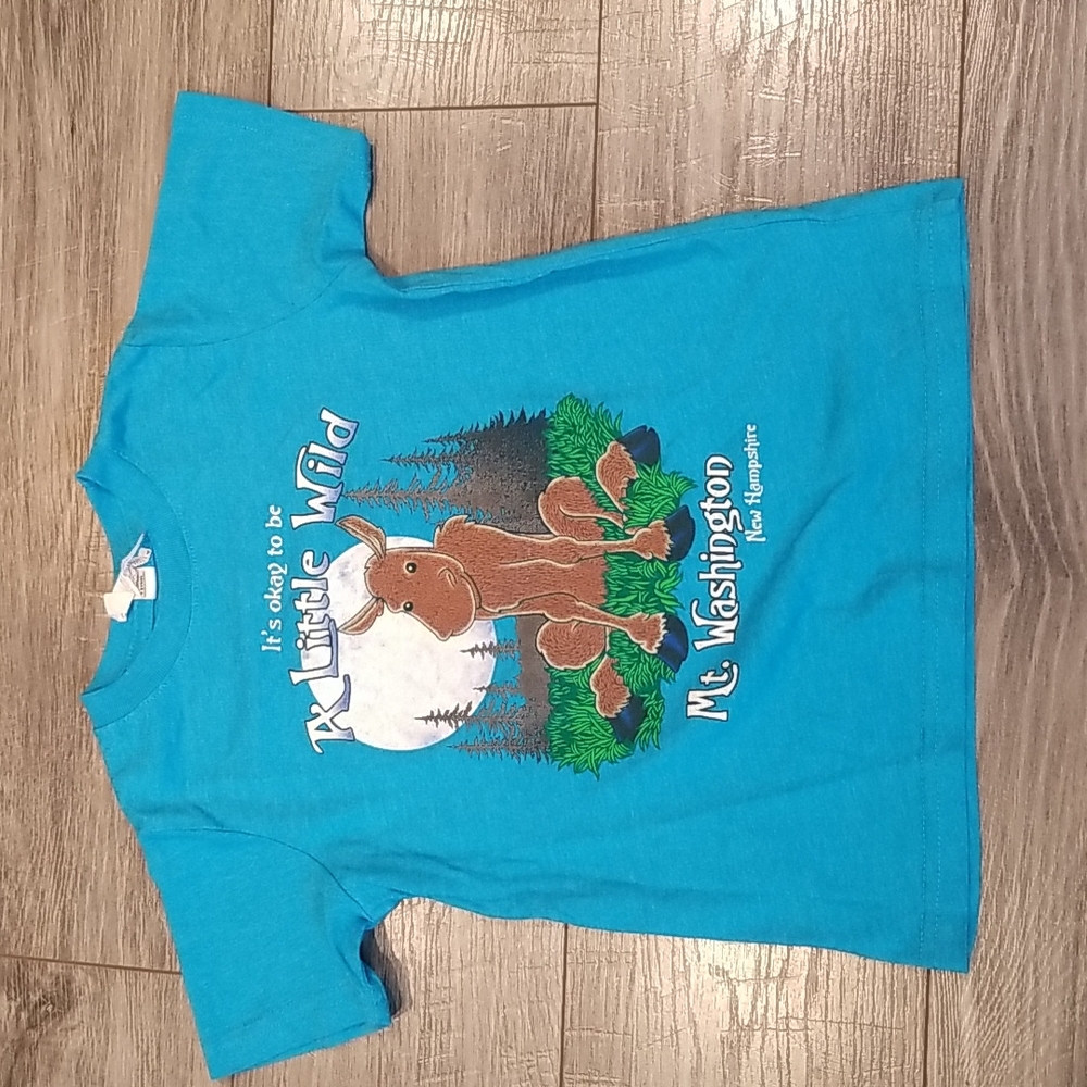 Rabbit Skins It's Okay to be A little Wild Mt. Washington NH sz 4 tshirt
